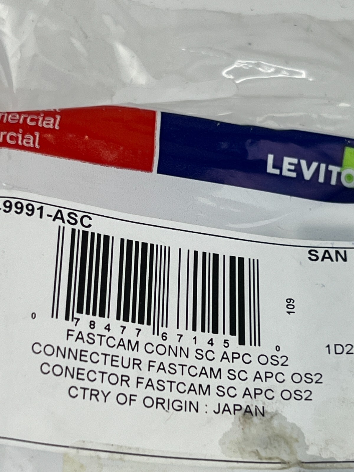 QTY 3 Leviton Genuine OEM 49991-ASC FastCAM Pre-Polished Fiber Optic Connector