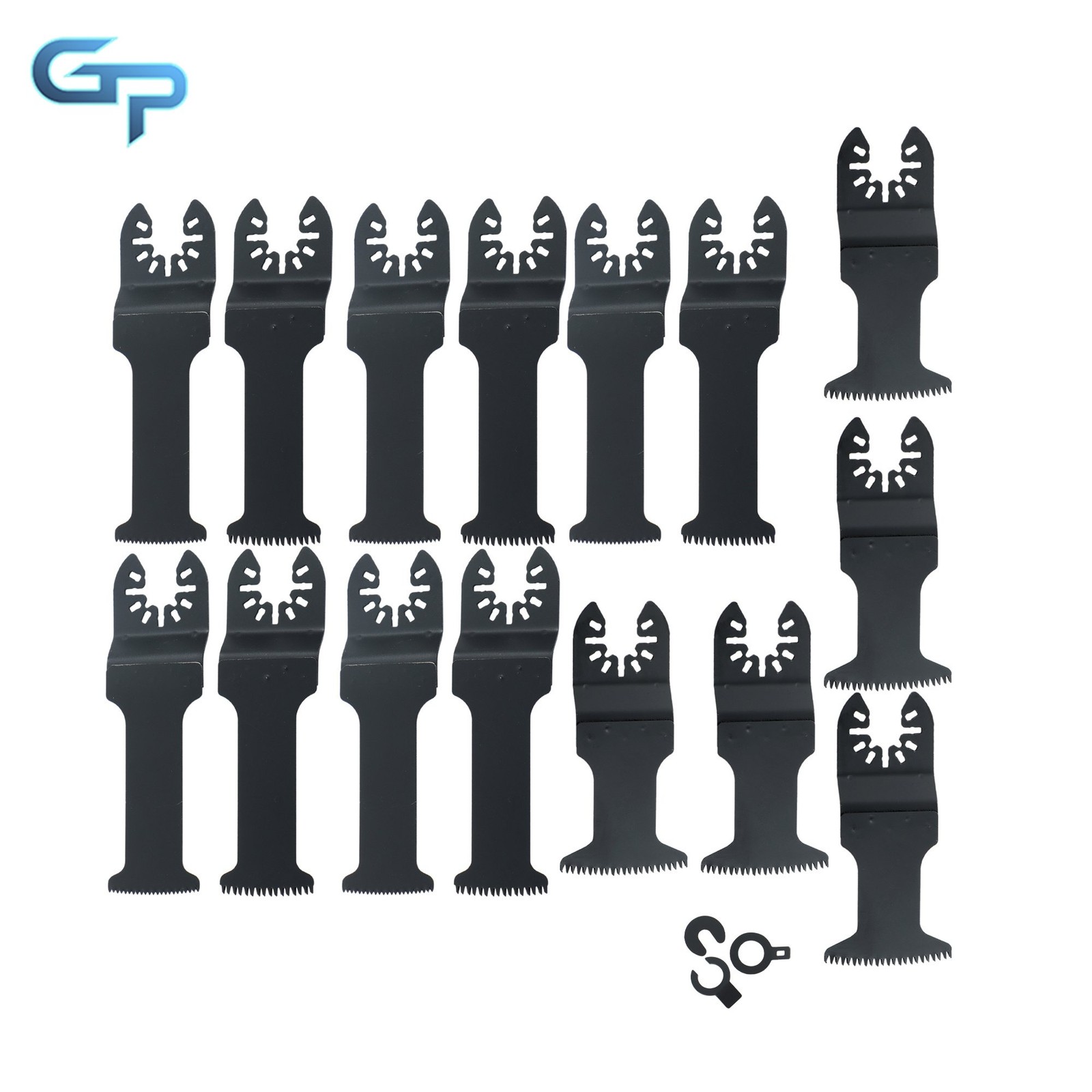 15 Pack Universal Bi-Metal Multi Tool Blades Extended Oscillating Saw Blades Kit