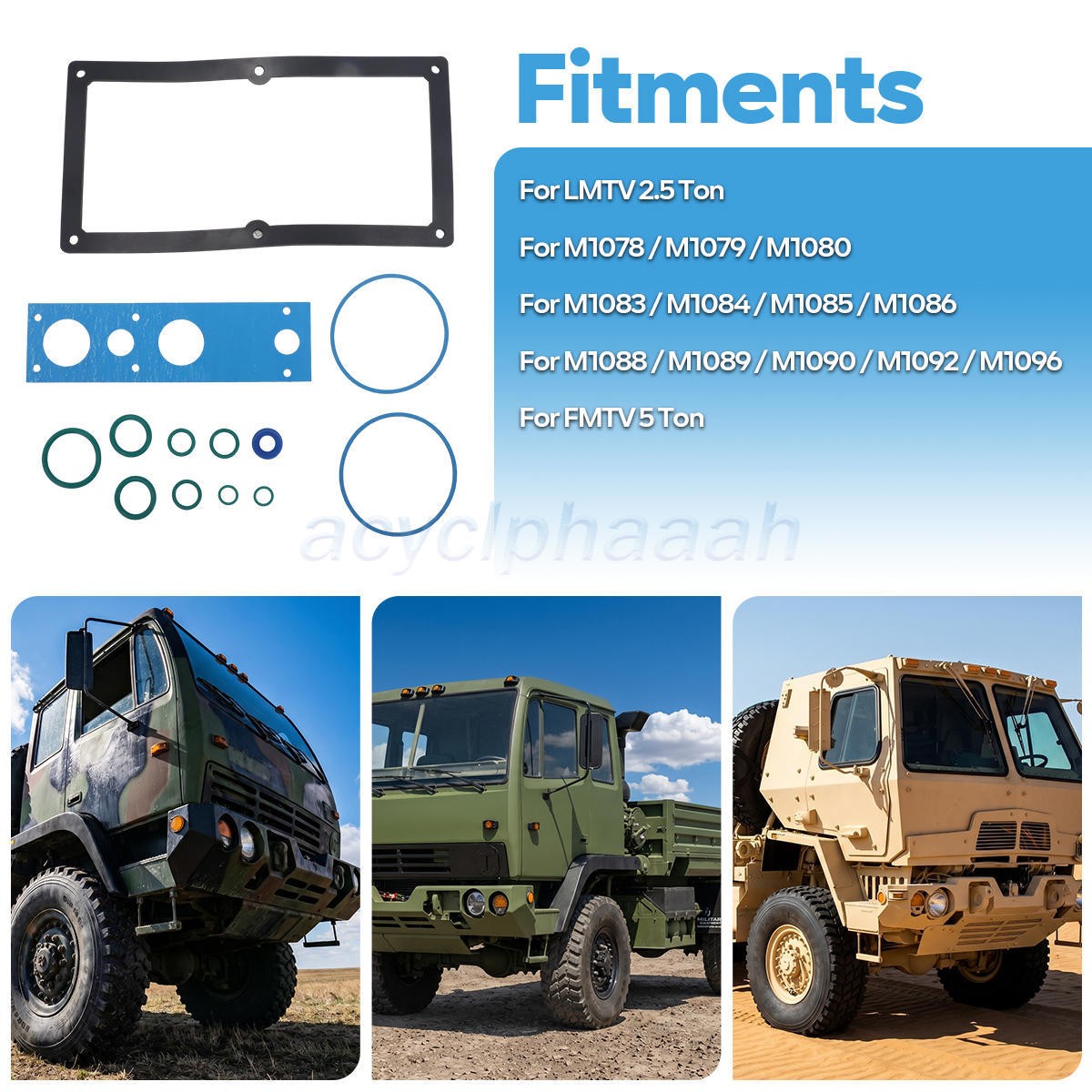 Hydraulic Cab Pump Rebuild Kit For FMTV LMTV M1078 M1083 M1084 M1085 M1086 M1092