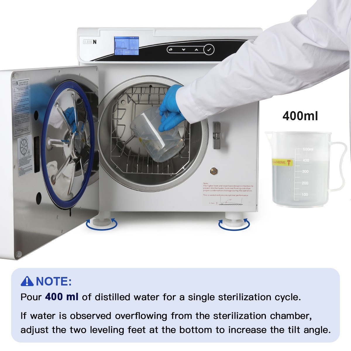 22L Class N Dental Autoclave Vacuum Steam Sterilizer with Drying Function