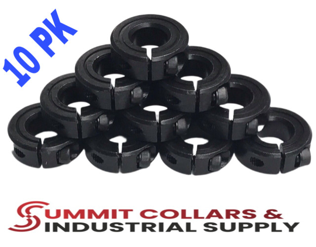 1/4″ Inch Single Split Shaft Stop Collar (10 PCS) – Black Oxide Finish FREE SHIP