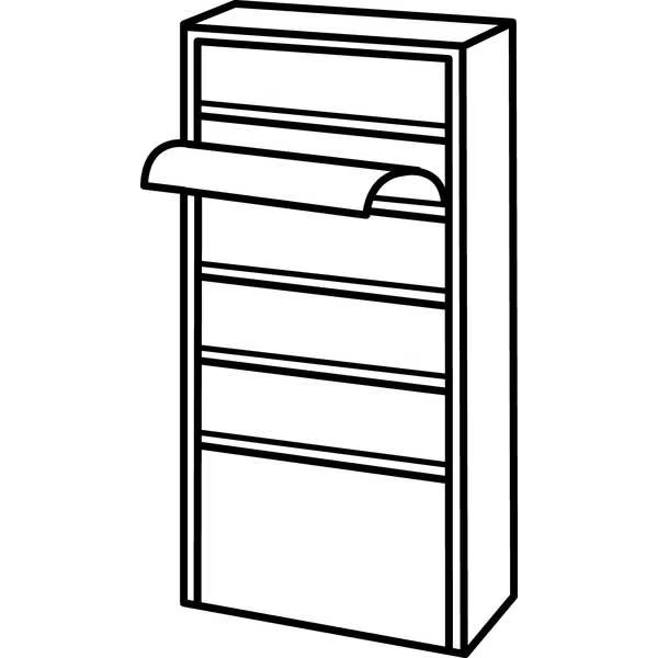 Mfg Literature Rack 10 Compartments, 13-1/4″W x D Gray 406-95 Mfg 406-95
