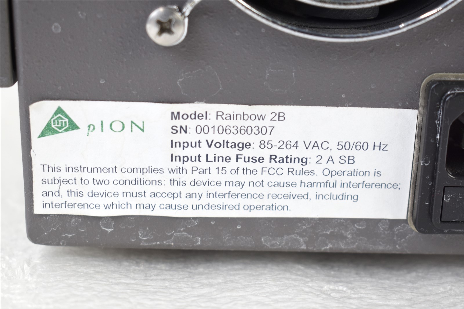 Pion Rainbow 2B Dynamic UV fiber-optic Dissolution Monitor Diss Profiler