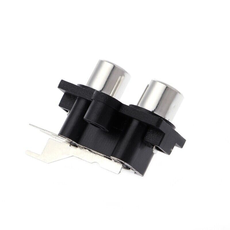 5x Panel PCB Mount 2 Way RCA Female Jack Audio Connector Socket Stereo