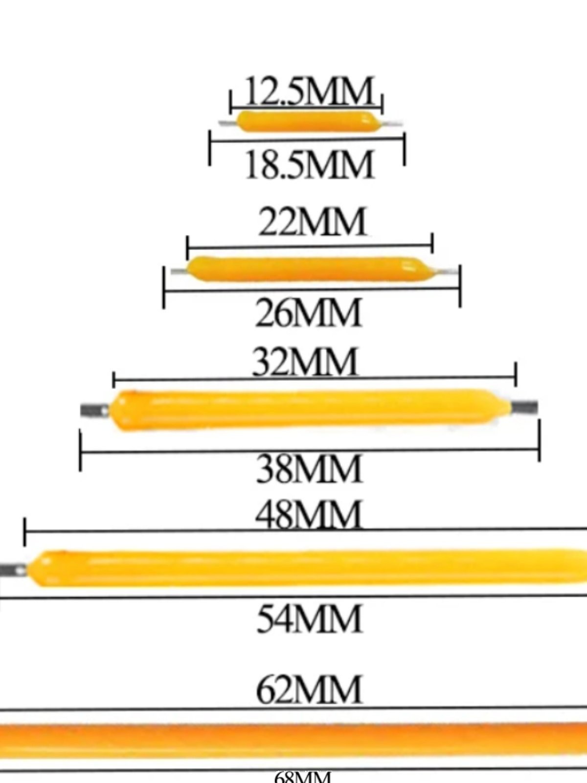 LED COB Filament Individual DIY Loose Parts Candle Light Lamp Source 3V 9V 12V