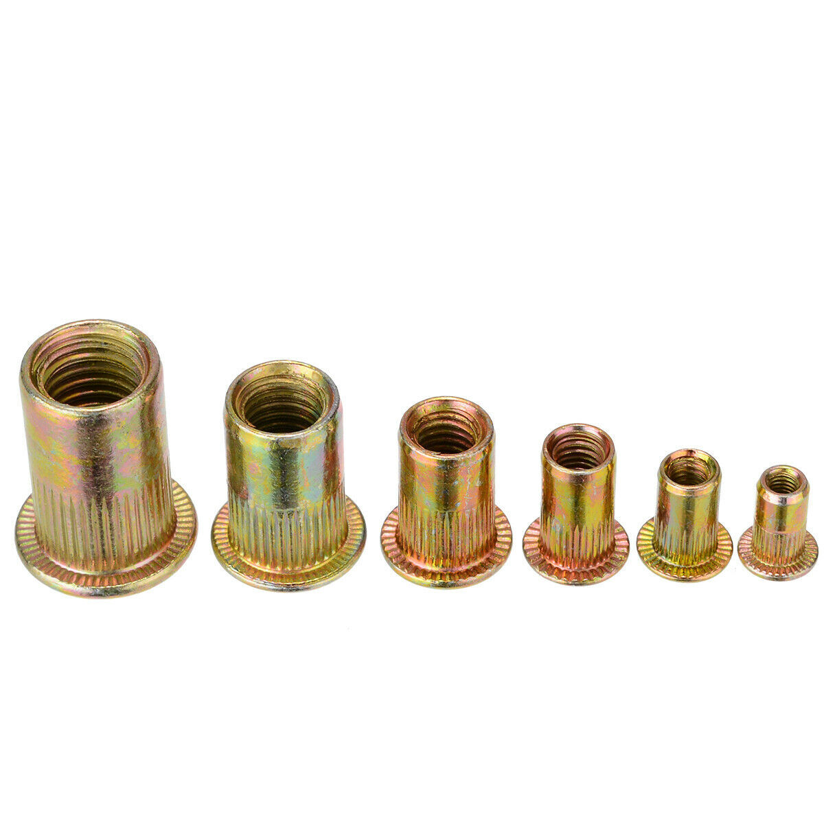 175PC Rivet Nut Kit Mixed Zinc Steel Rivnut Insert Nutsert Threaded Set M3-M12