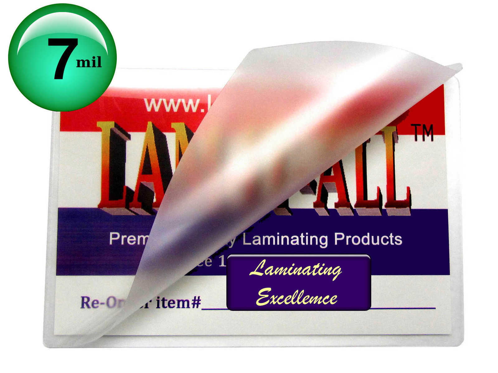 500/pack LAM-IT-ALL 7 Mil Military Card Hot Laminating Pouches 2-5/8 x 3-7/8