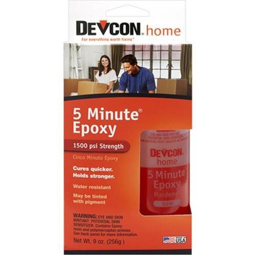 Devcon 20945 5 Minute Fast Drying Epoxy, Box Of Two 4.25-Ounce Tubes