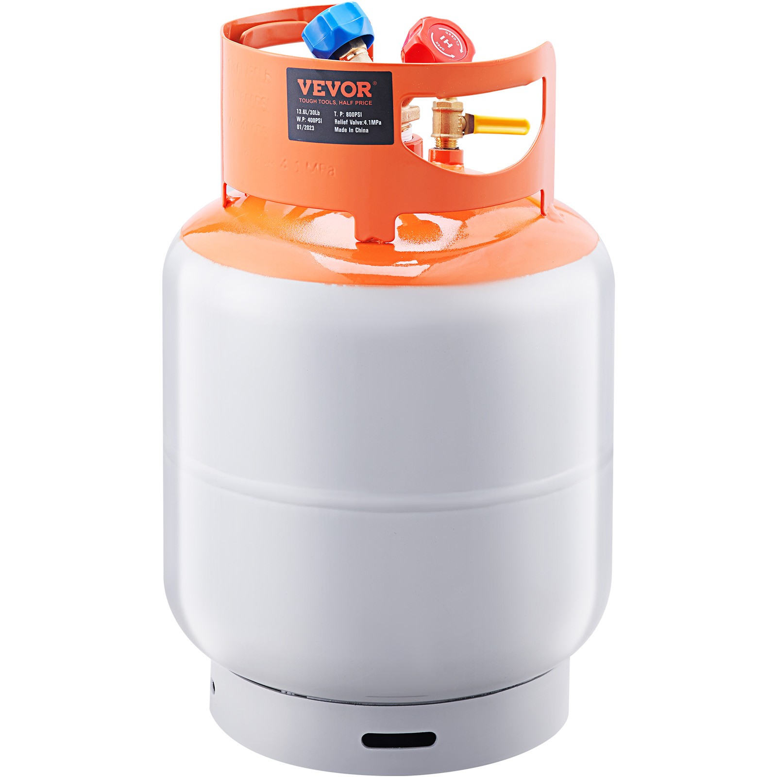 VEVOR Refrigerant Recovery Reclaim 50lb Cylinder Tank 400 PSI liquid Rated