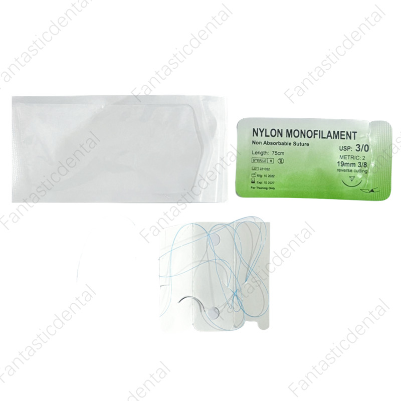 Dental Surgical Sutures Reverse Cut Suture Metric 1.5 Nylon Monofilament USP