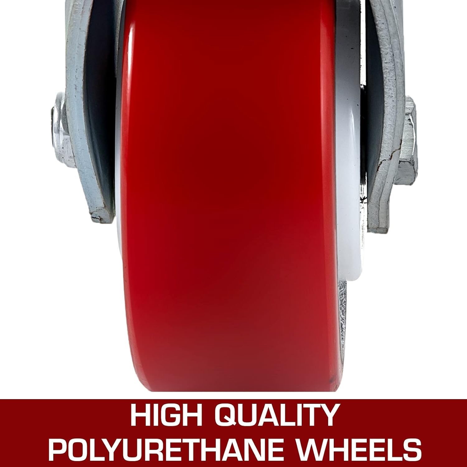 4-Pack 6″ Casters – 2 Rigid & 2 Swivel with Side Brake, 4000lbs Capacity