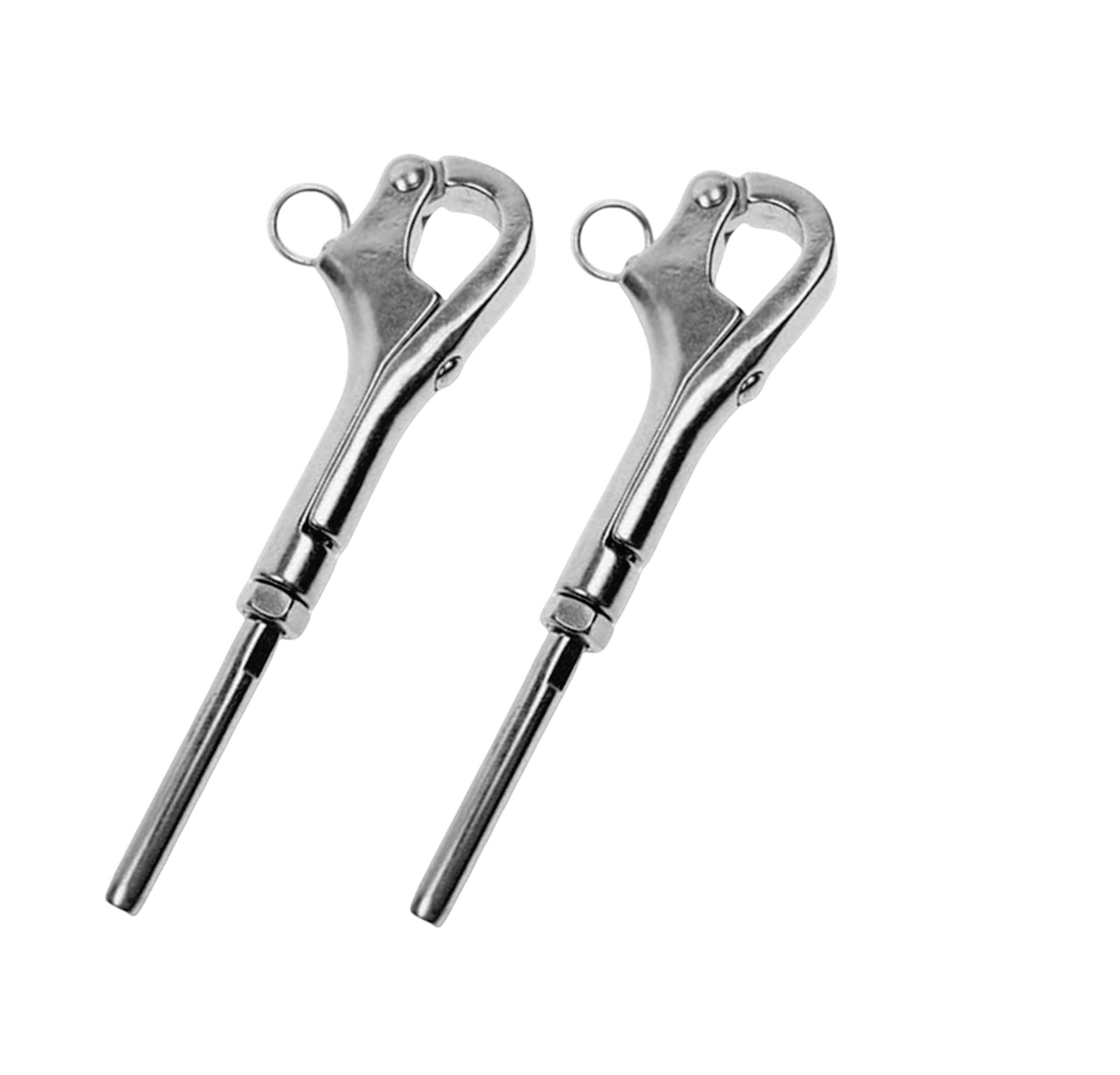 3 Inch Overall Length 316 Stainless Steel Openable Pelican Hook Shackle M6 Bolt