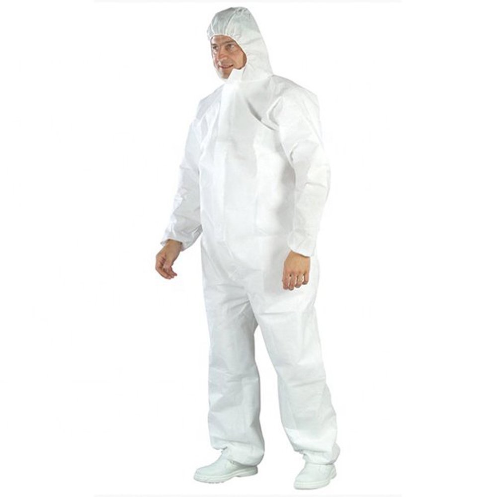 3-30 Pack Disposable SMS Coverall with Hood, Painter’s Suit M L XL 2XL 3XL