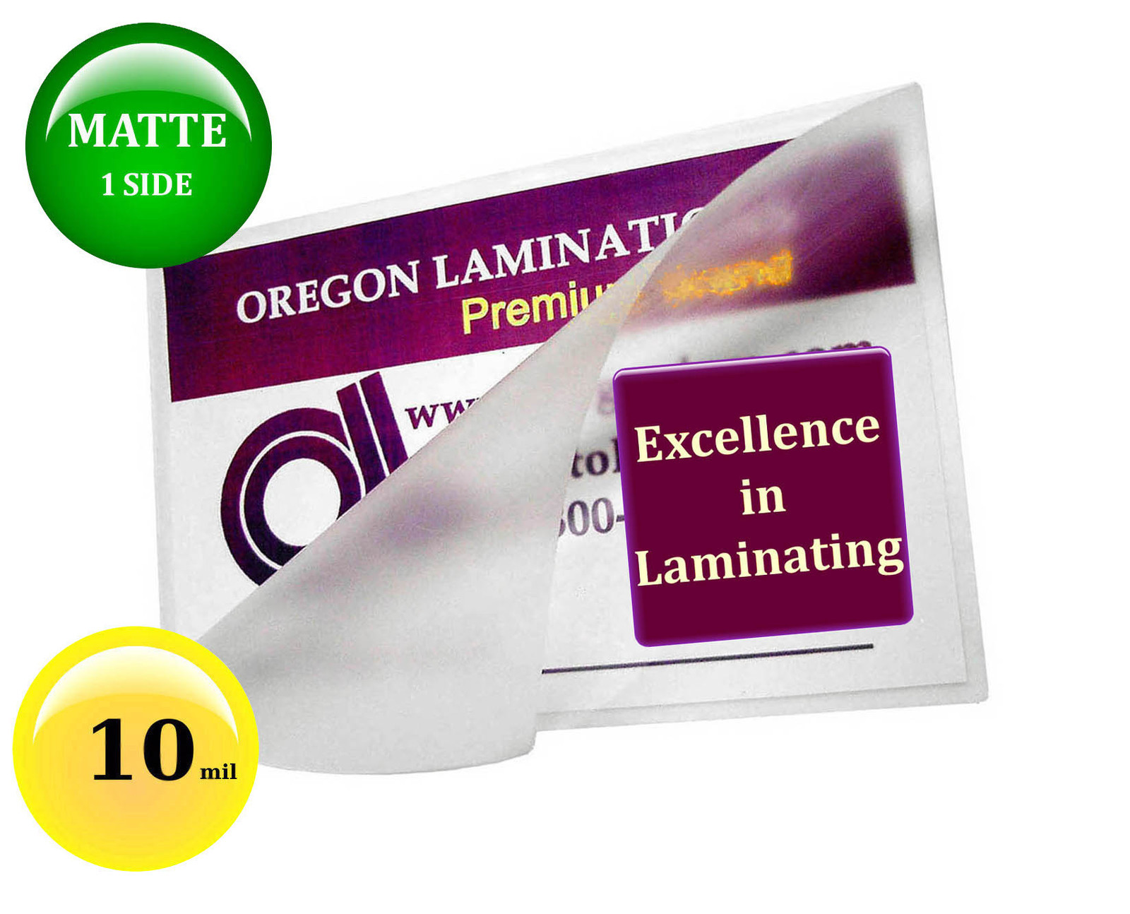10 Mil MATTE/Clear Military Card Hot Laminating Pouches 2-5/8 x 3-7/8 (100/pack)