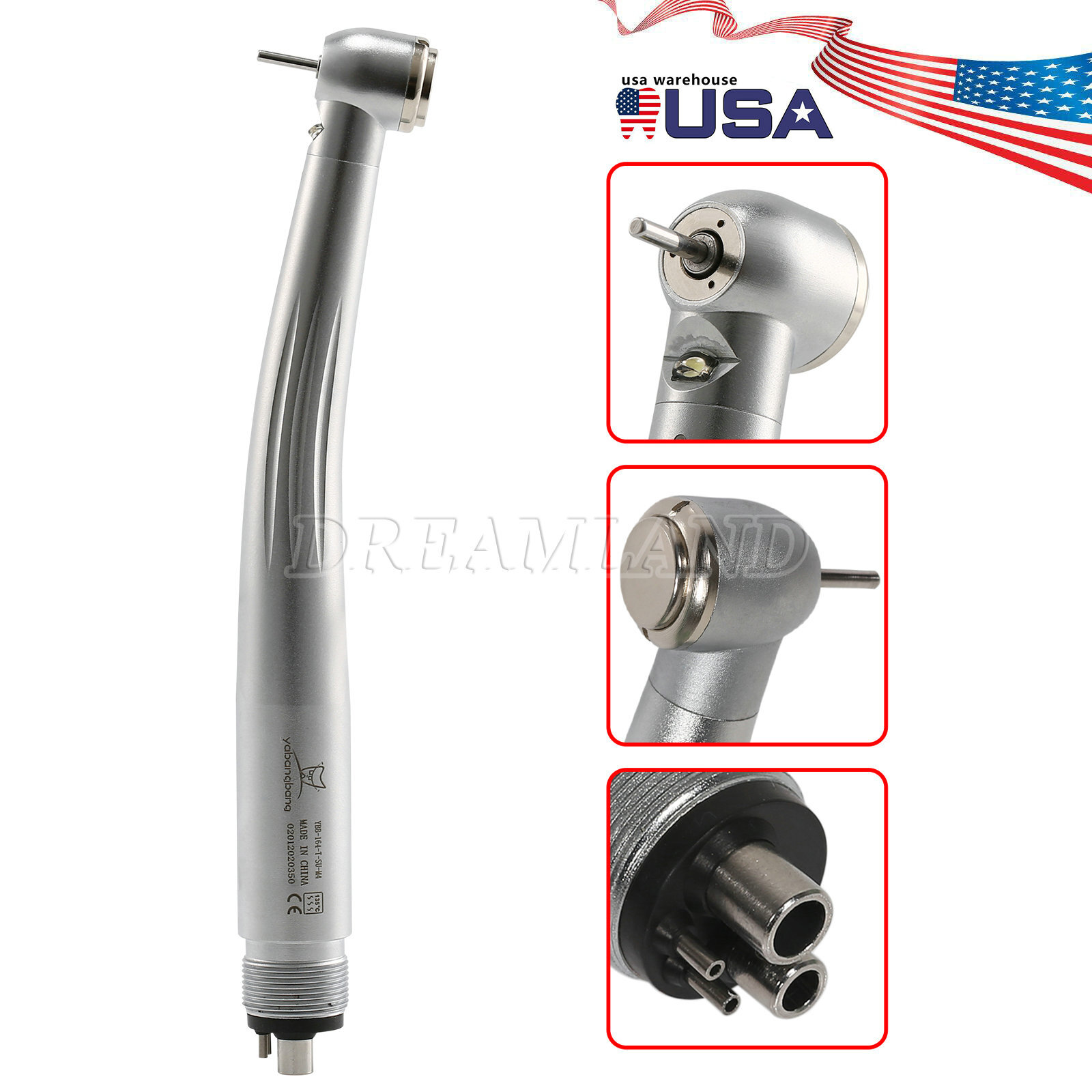 E-generator Dental LED Fiber Optic turbine Handpiece 4 hole pmdd