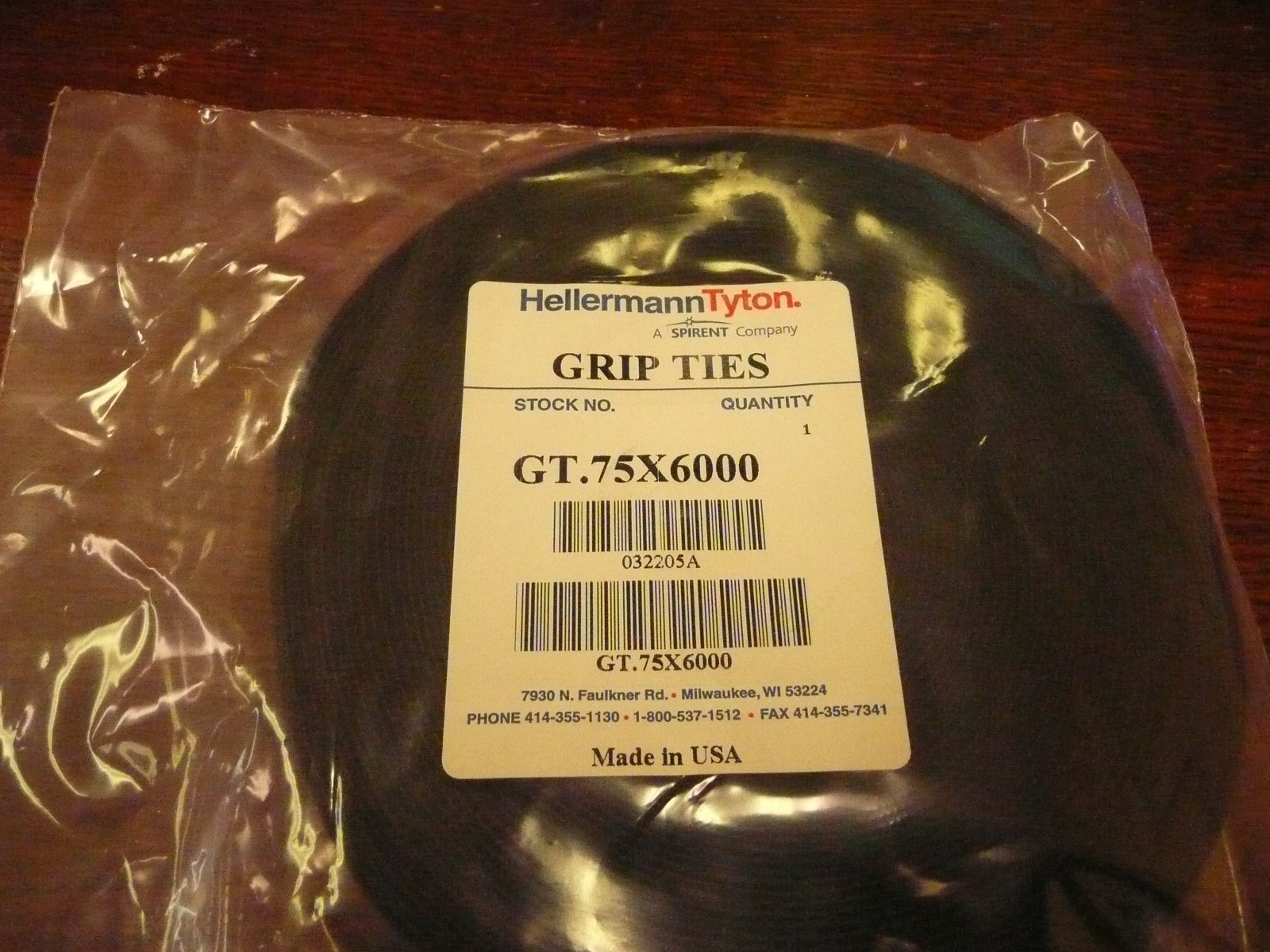 Hellermann Tyton GT.75X6000 Grip Tie Roll 600.0 in x.75 in