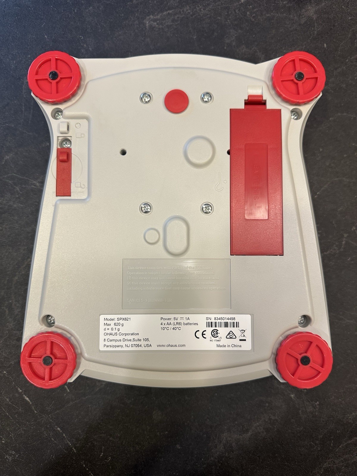 Ohaus SPX621 Balance Compact Portable Scale, (620g Capacity, 0.1g Readability)