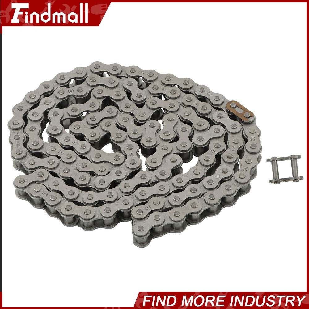Findmall #80 Roller Chain x 10 feet + Free Connecting Links 1 connector