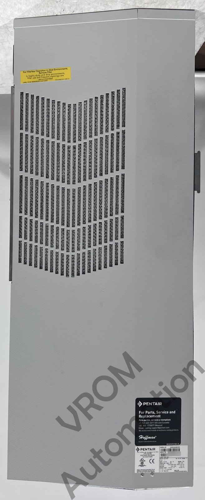 Surplus Pentair N360646G150 Industrial Enclosure Air Conditioner, 6000BTU 460V