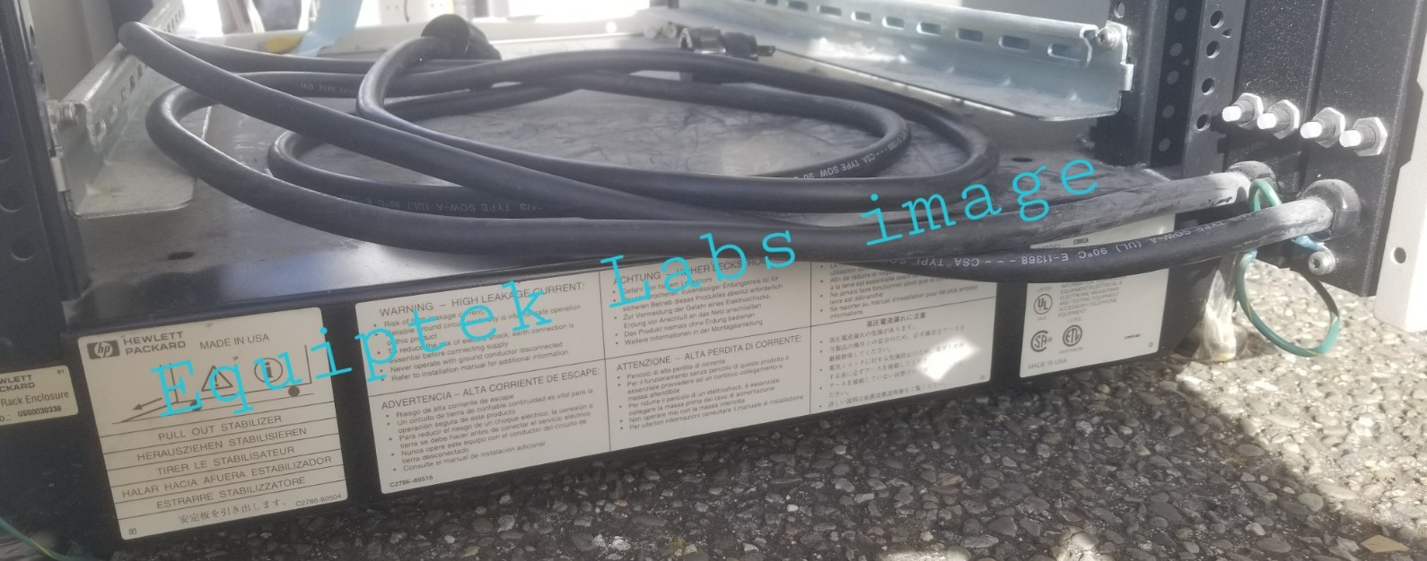 Keysight Agilent HP 19″ Equipment Server Rack 41U 6 FT outlets & fans HP E3662A