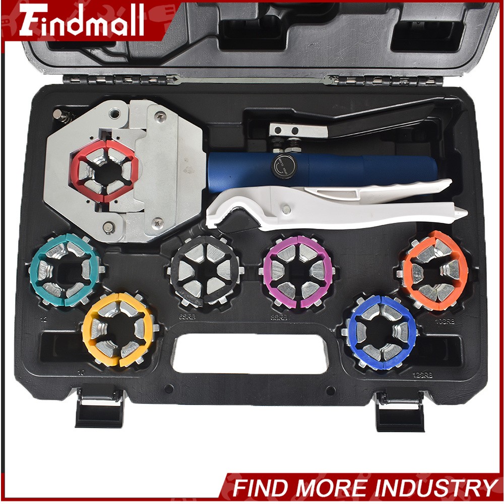 Findmall With 7Dies Hydraulic Hose Crimper Tool Air Conditioning Repaire Crimper