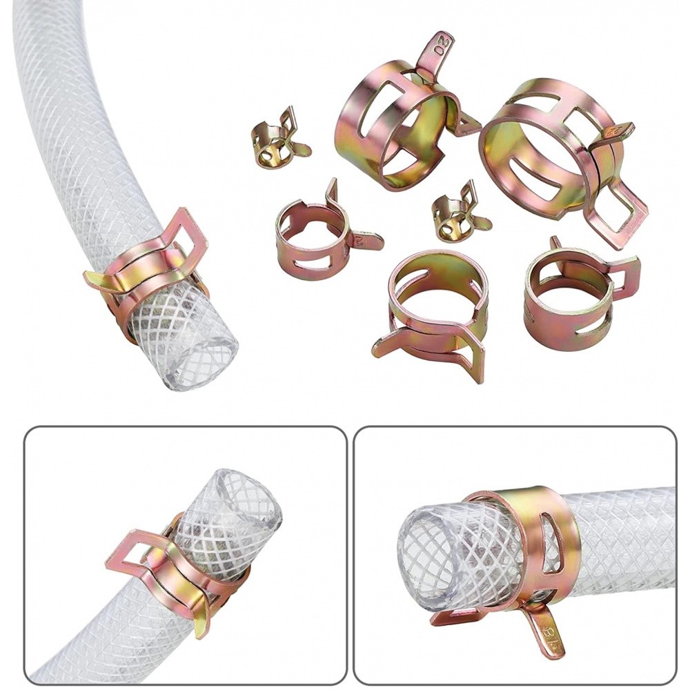 115Pcs Spring Clip Clamping Hose Clamp Sealing Fuel Radiator Silicone Air Pipe