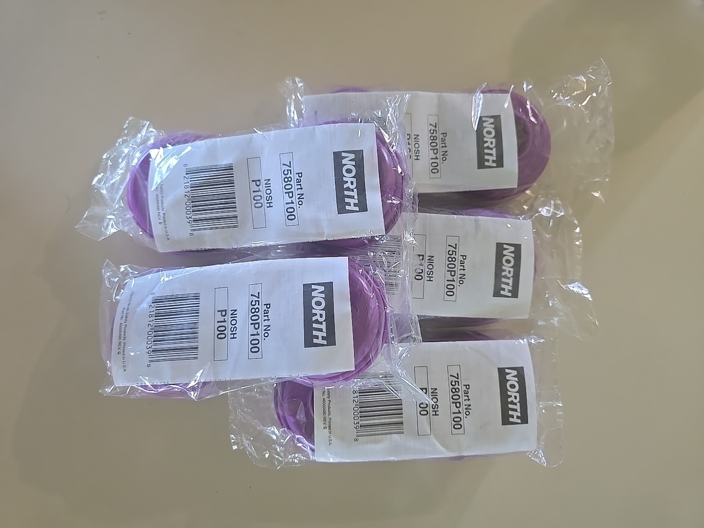 North P100 Particulate Filter Cartridge 7580P100 5 Pairs