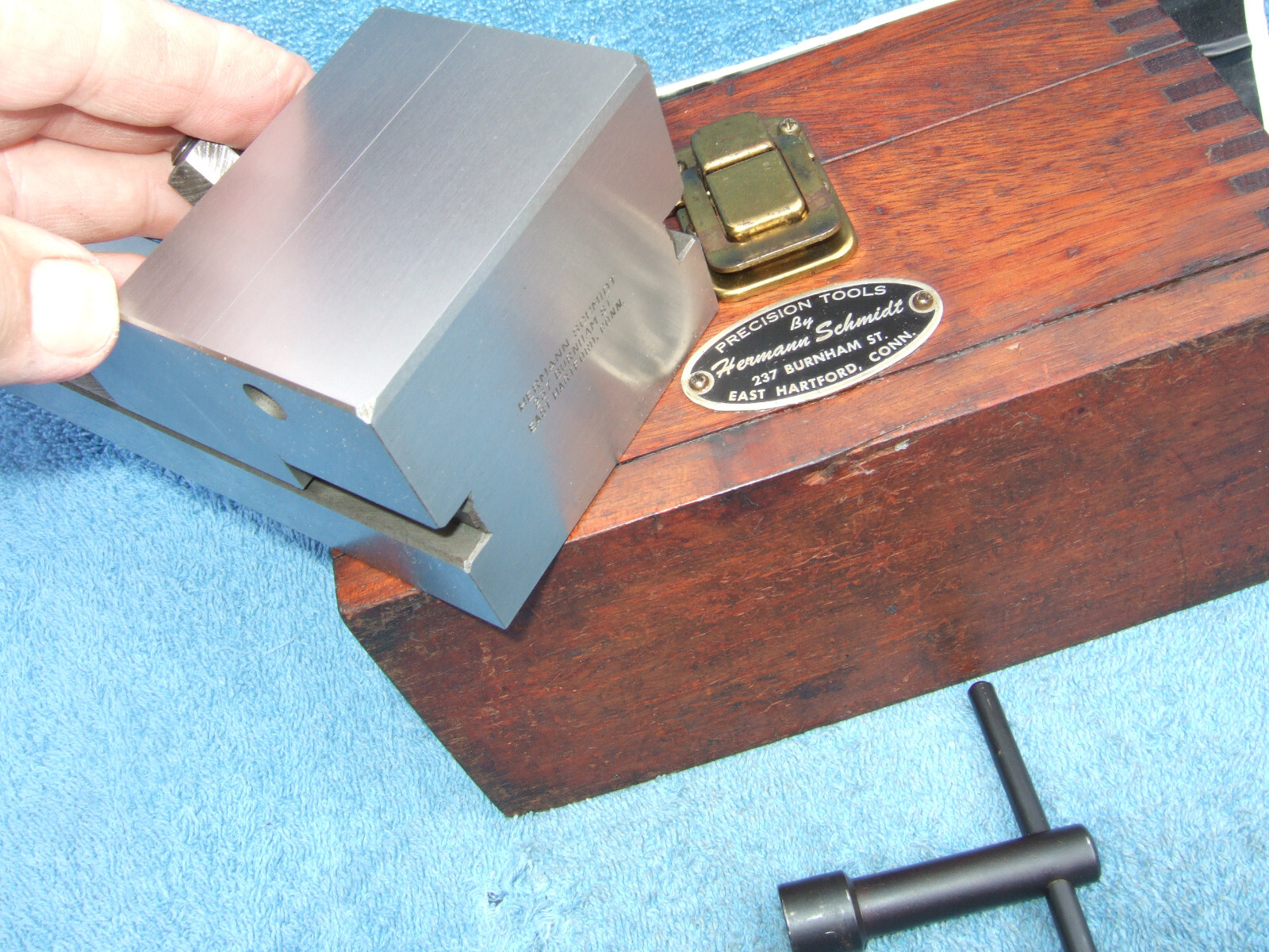 HERMANN SCHMIDT USED V0 4 WOH GRIND VISE CASE&WRENCH TOOLMAKER MACHINIST GRIND 9