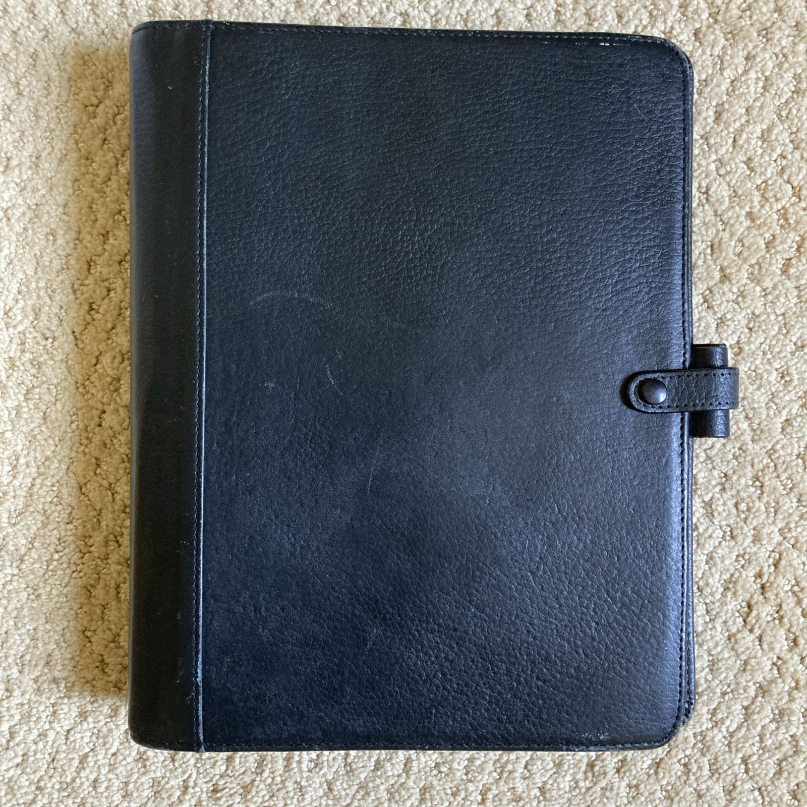 Filofax Richmond A5 Organizer Black Leather 1996 England Personal Planner Vintag