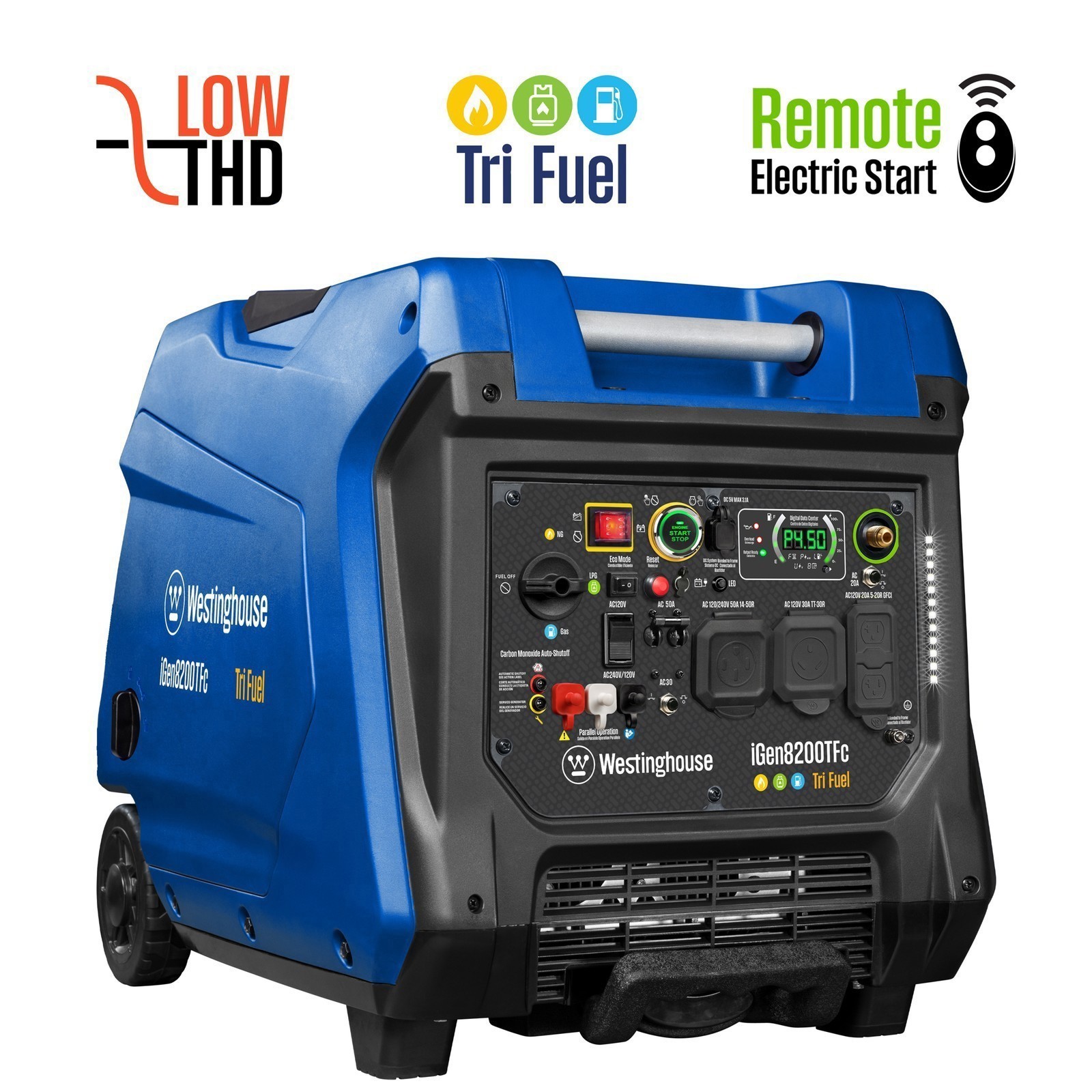 Westinghouse Open Box 8200 Peak Watt Tri Fuel Inverter Generator