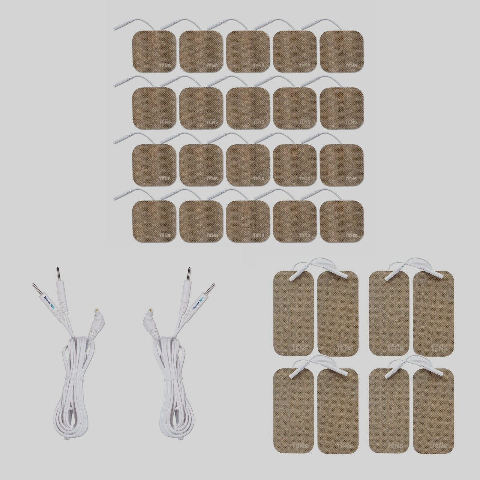 TENS 7000 Compatible Refresh Pack with Premium Electrodes and Lead Wires