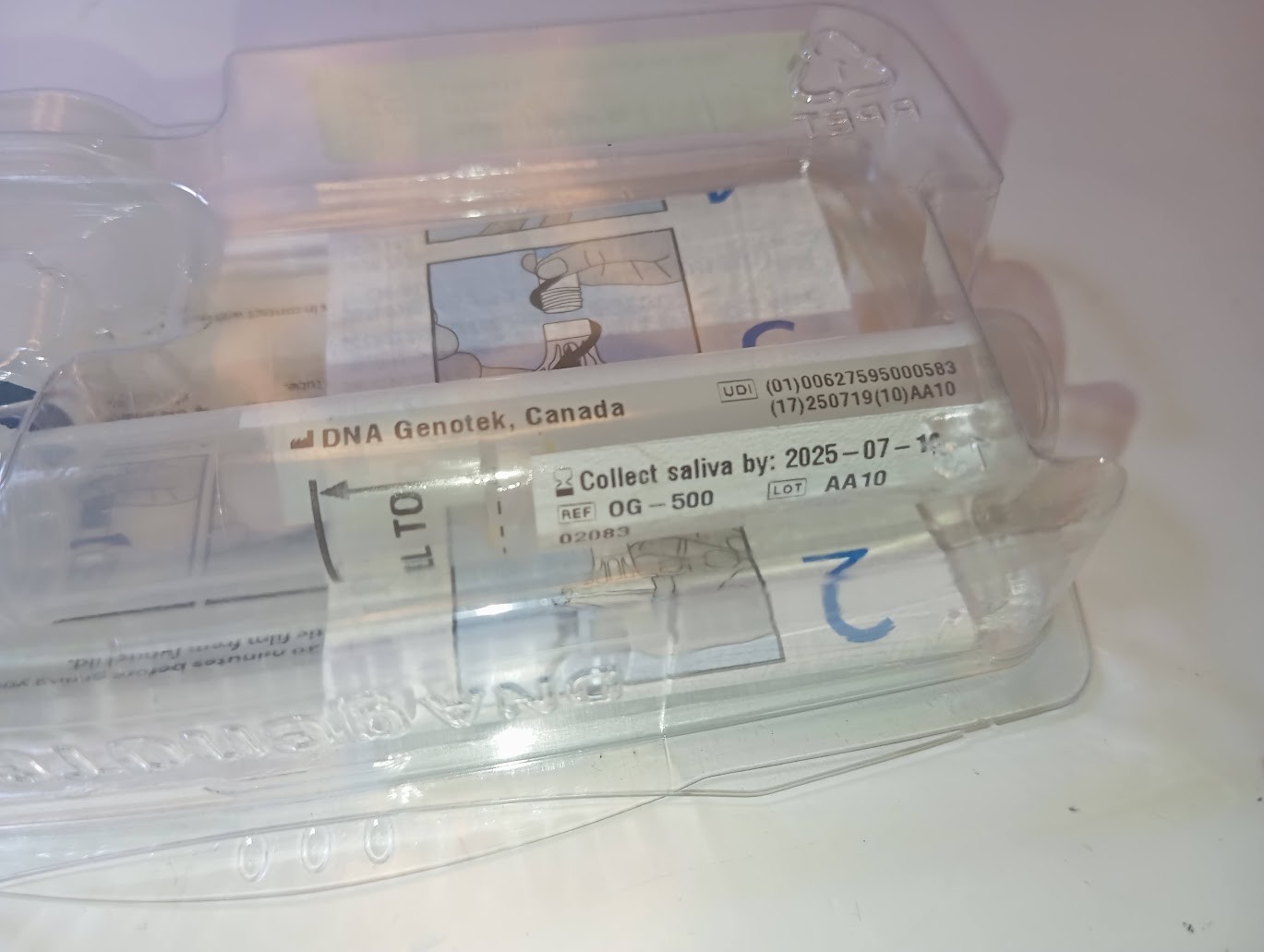 DNA Genotek Oragene DNA OG-500 Saliva Self-Collection Kit of human DNA Pack of 6