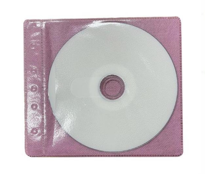 100 Non Woven CD DVD Pink Color Double Sided Plastic Sleeve – HOLD 200 discs