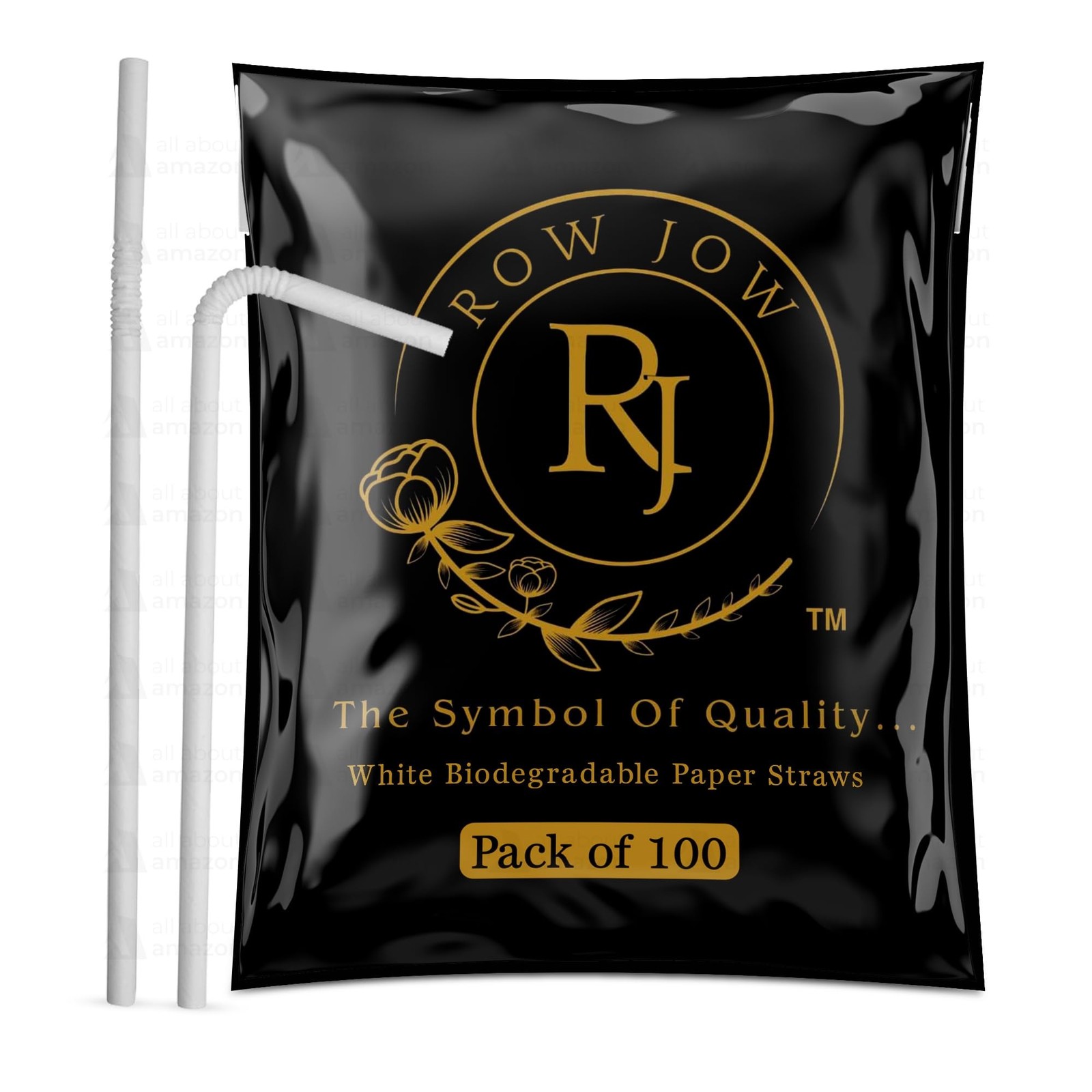 24 Hours Flex Paper Straws – (100pcs Paper Straws) 100% Biodegradable Ecofrie…