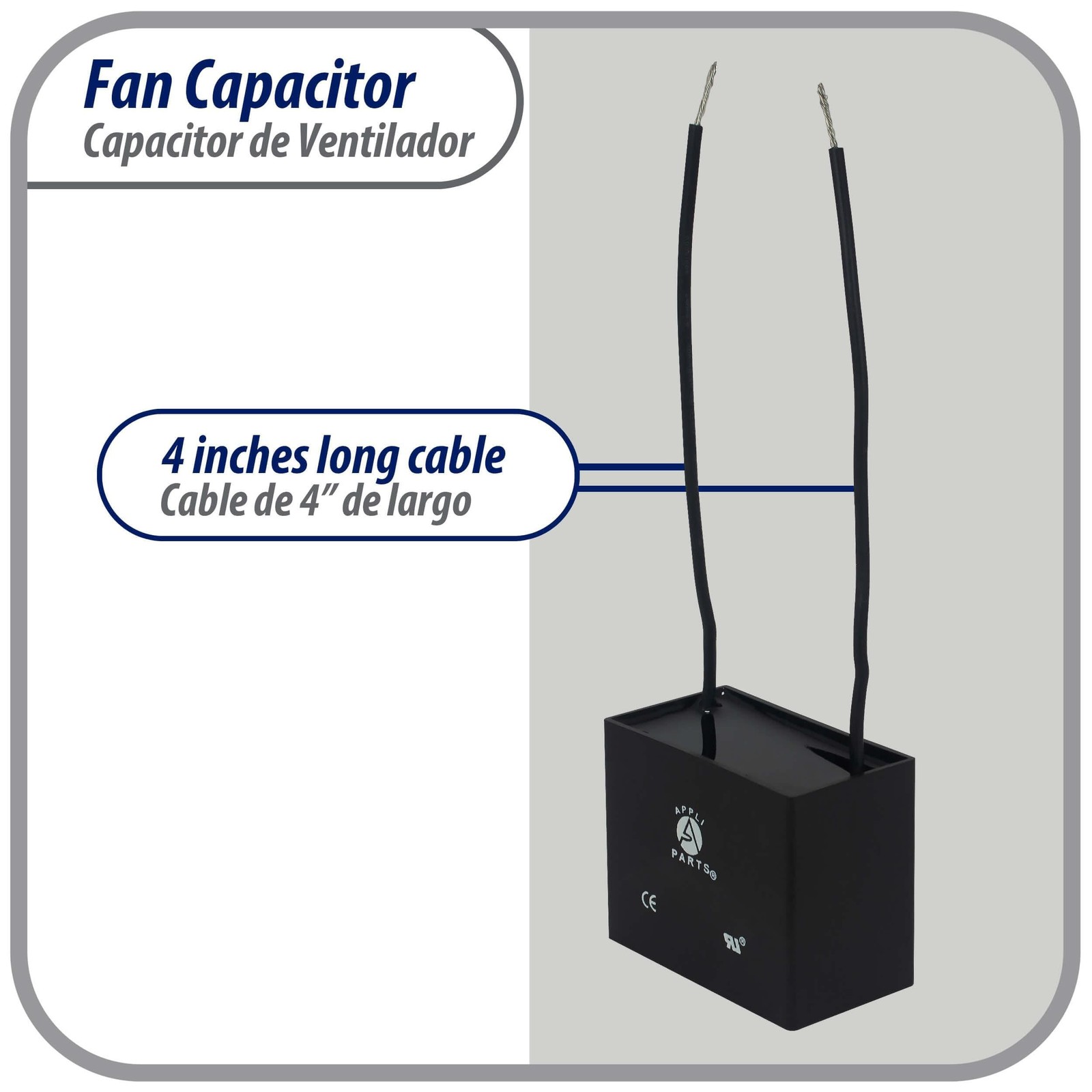Ap Appli Parts Appli Parts Cap-10-250-2C Fan Capacitor 10 Mfd Microfarads Uf