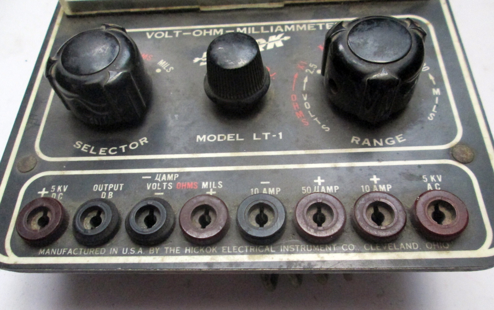 Vintage STRONG Volt Ohm Meter LT-1 HICKOK CLEVELAND OHIO USA Ohmmeter Voltmeter