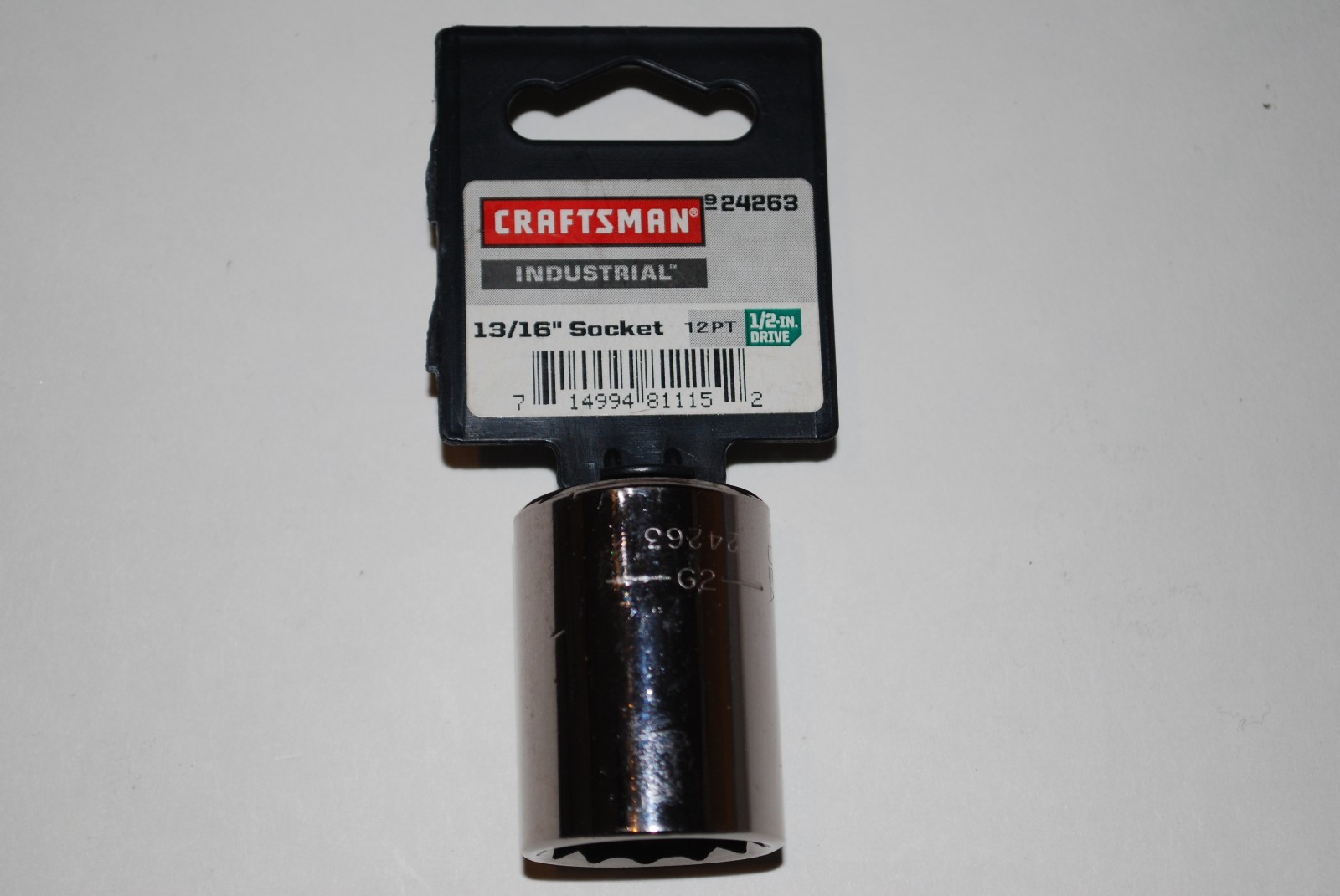Craftsman Industrial 13/16” 12-pt 1/2″ Drive Socket. Made In USA