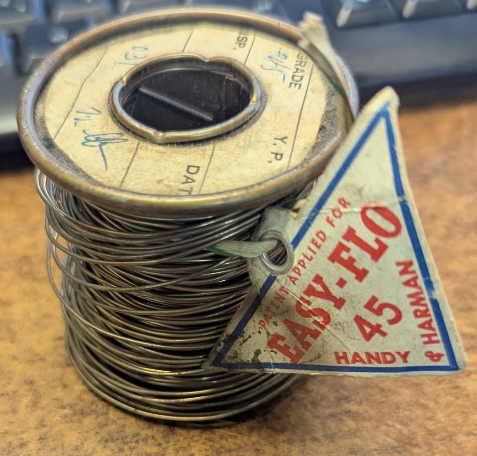 Handy & Harman Silver Brazing Alloy – Easy-Flo 45 Wire Spool (8.2 oz) w/Spool