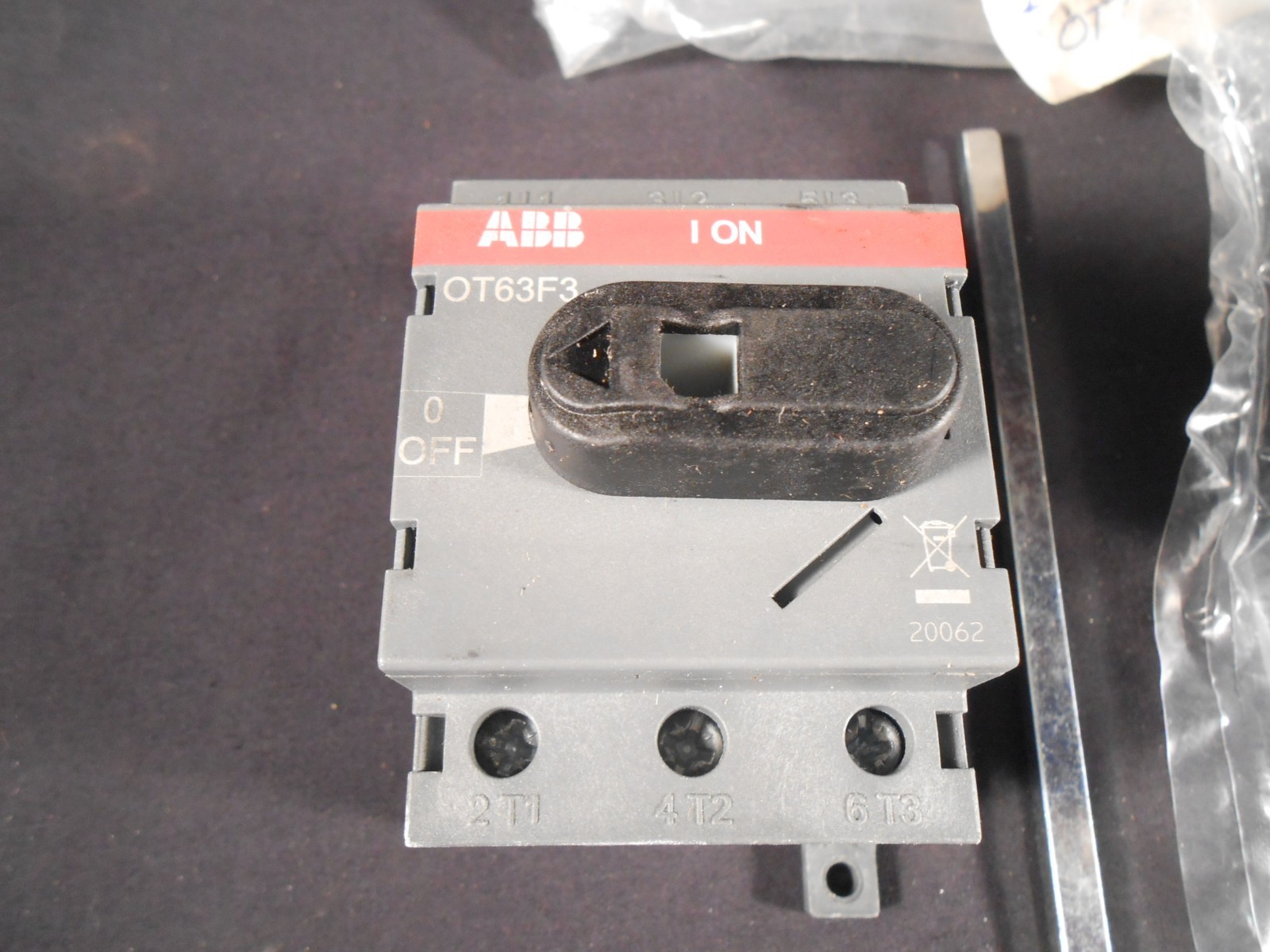 NEW ABB OT63F3 SWITCH DISCONNECT W/ OHBS2AJ1 handle. Made in Finland