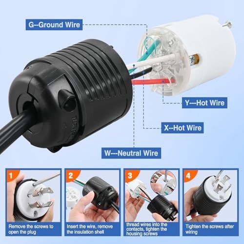 30Amp L14 30P L14 30R Male Female Locking Plug and Connector Generator Twist