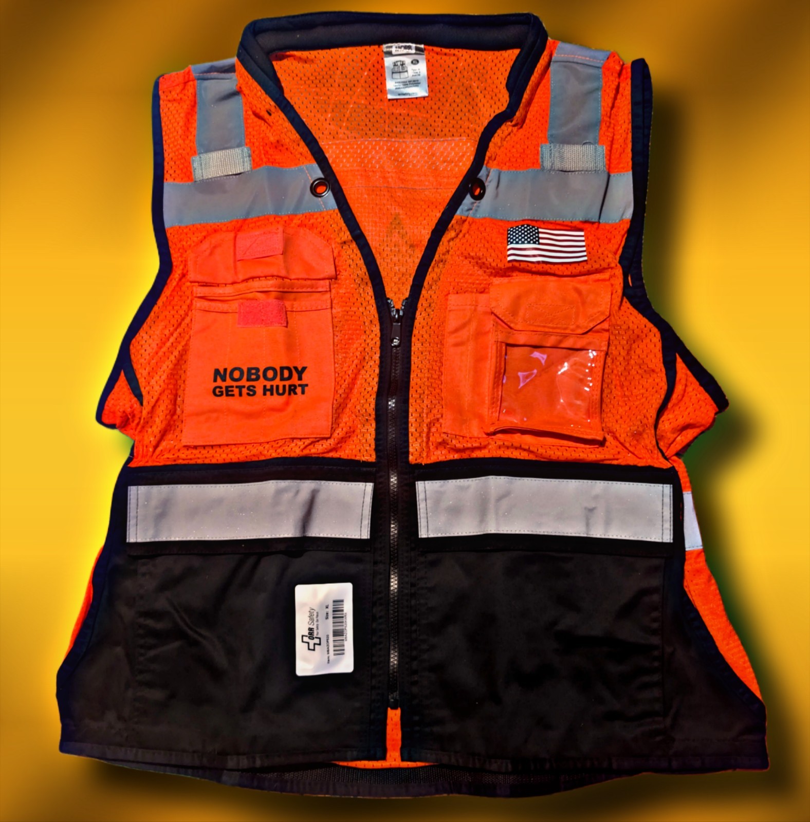 Orr Safety Vest HI-VIS Type R Class 2 Not FR ANSI/ISEA 107-2015 XL Lot Of 2 New