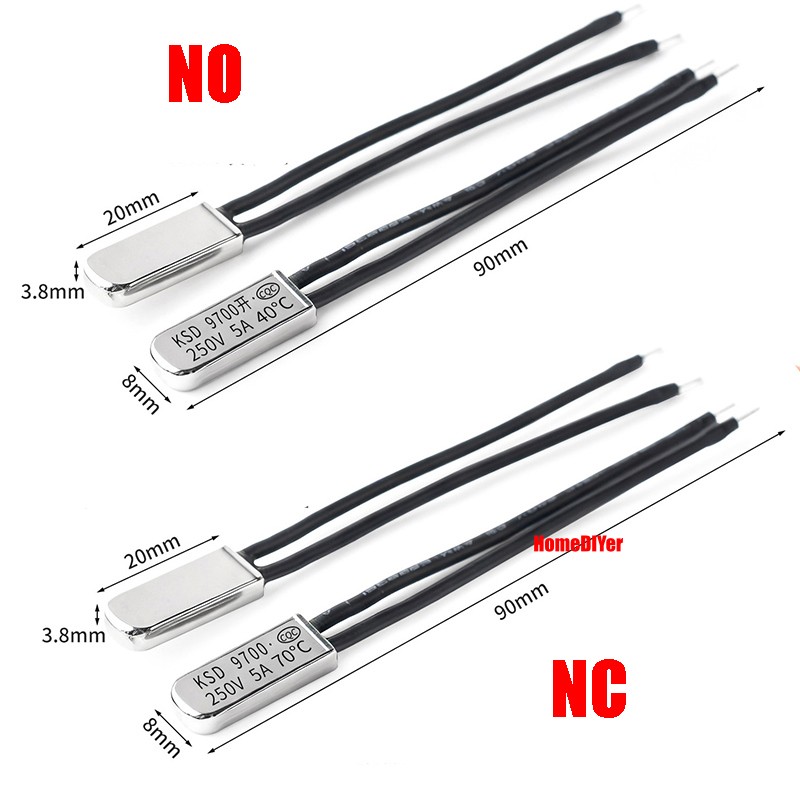 KSD9700 Metal Temperature Switch Thermostat Thermal Protectors NO/NC 40℃~150 ℃