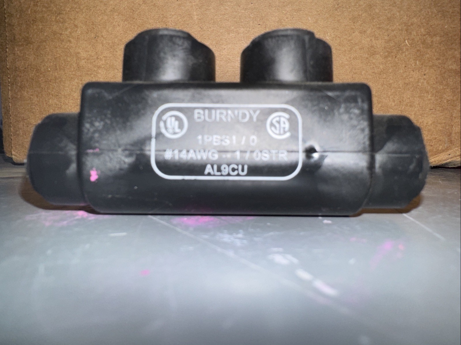Burndy 1Pbs1/0 Insulated Multitap Connector,2.91 In. L