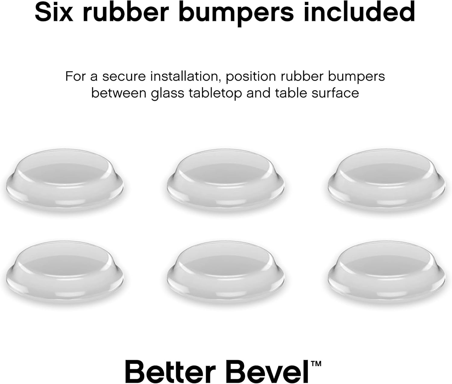 The Better Bevel 12″ Round Tempered Glass Table Top, Beveled Edge