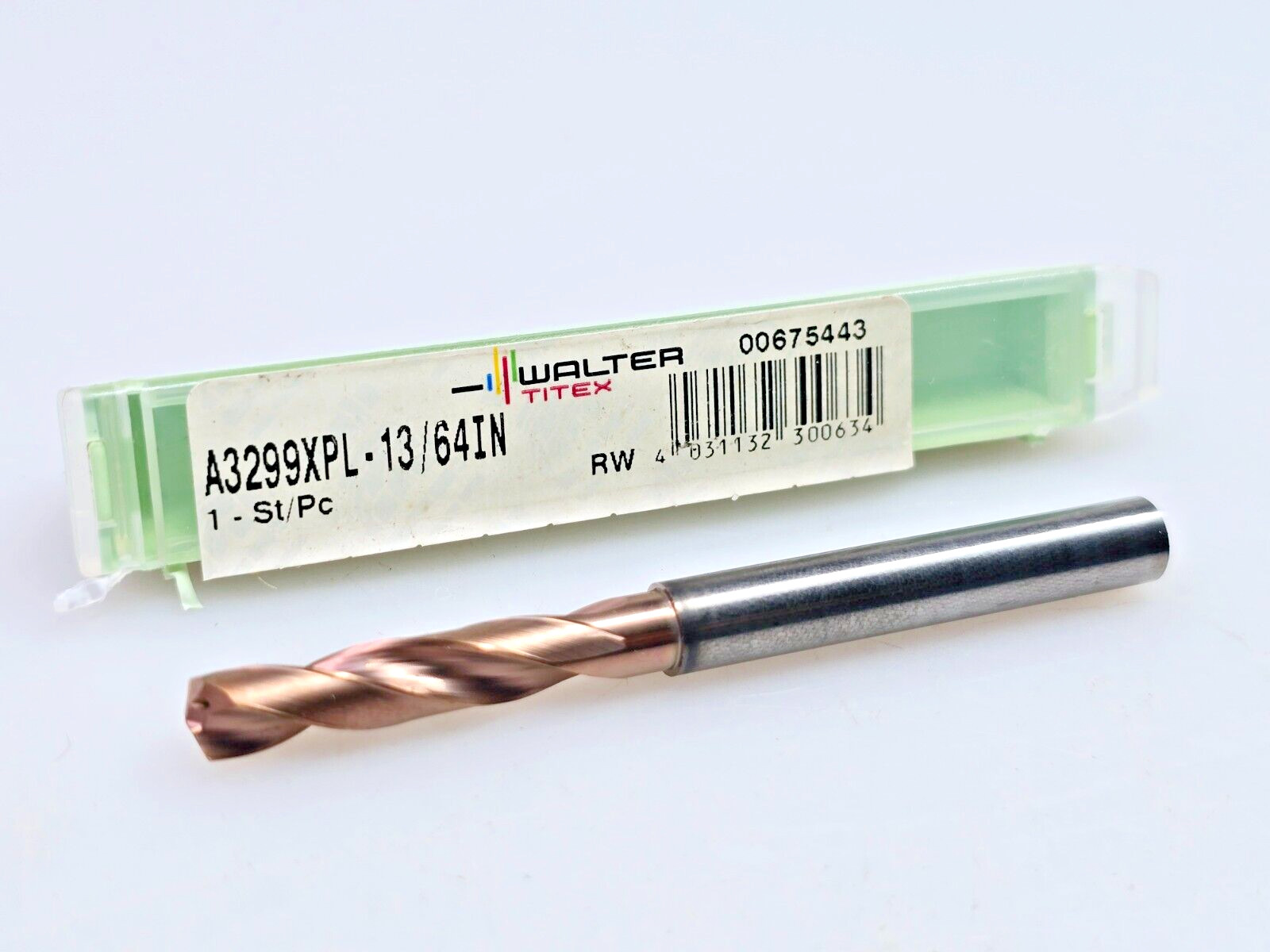 WALTER TITEX A3299XPL-13/64IN Solid Carbide Drill 0.203″ Coolant Thru 5.159mm 3X