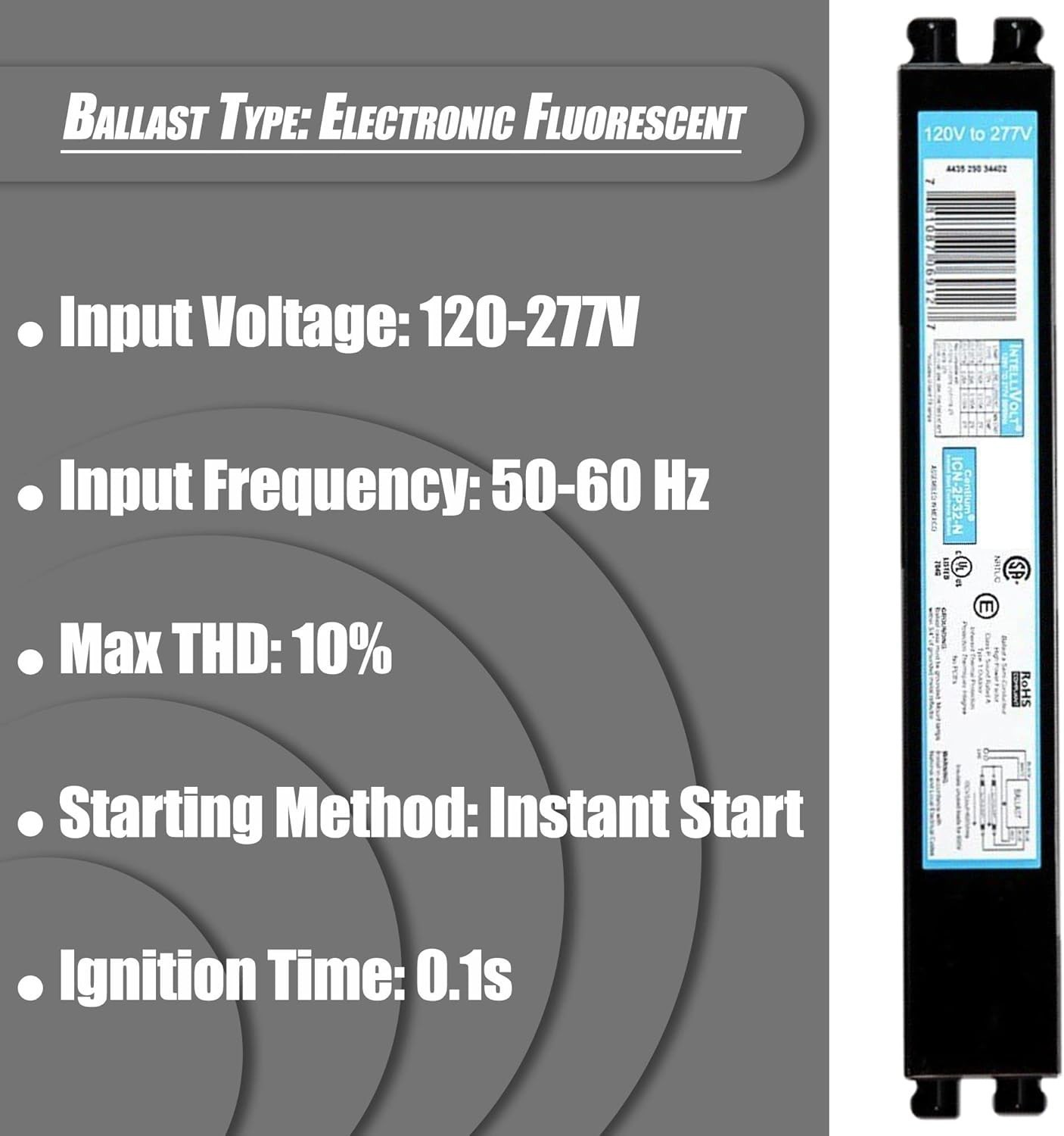 Indoor/Outdoor Centium Electronic Ballast – 10 Pack