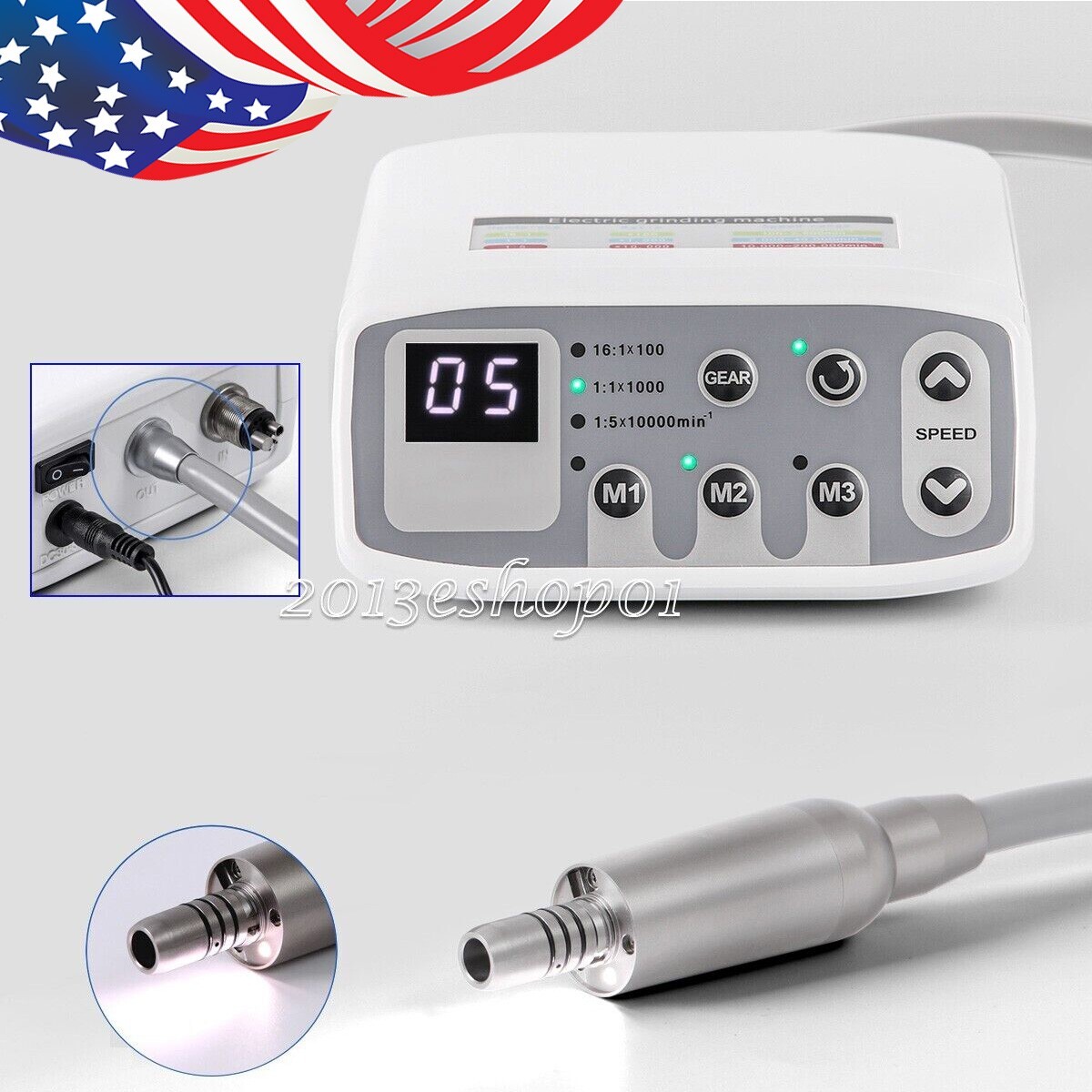 Dental LED Brushless 1:1/1:5/16:1 Electric Micro Motor Internal E-type 4Holes