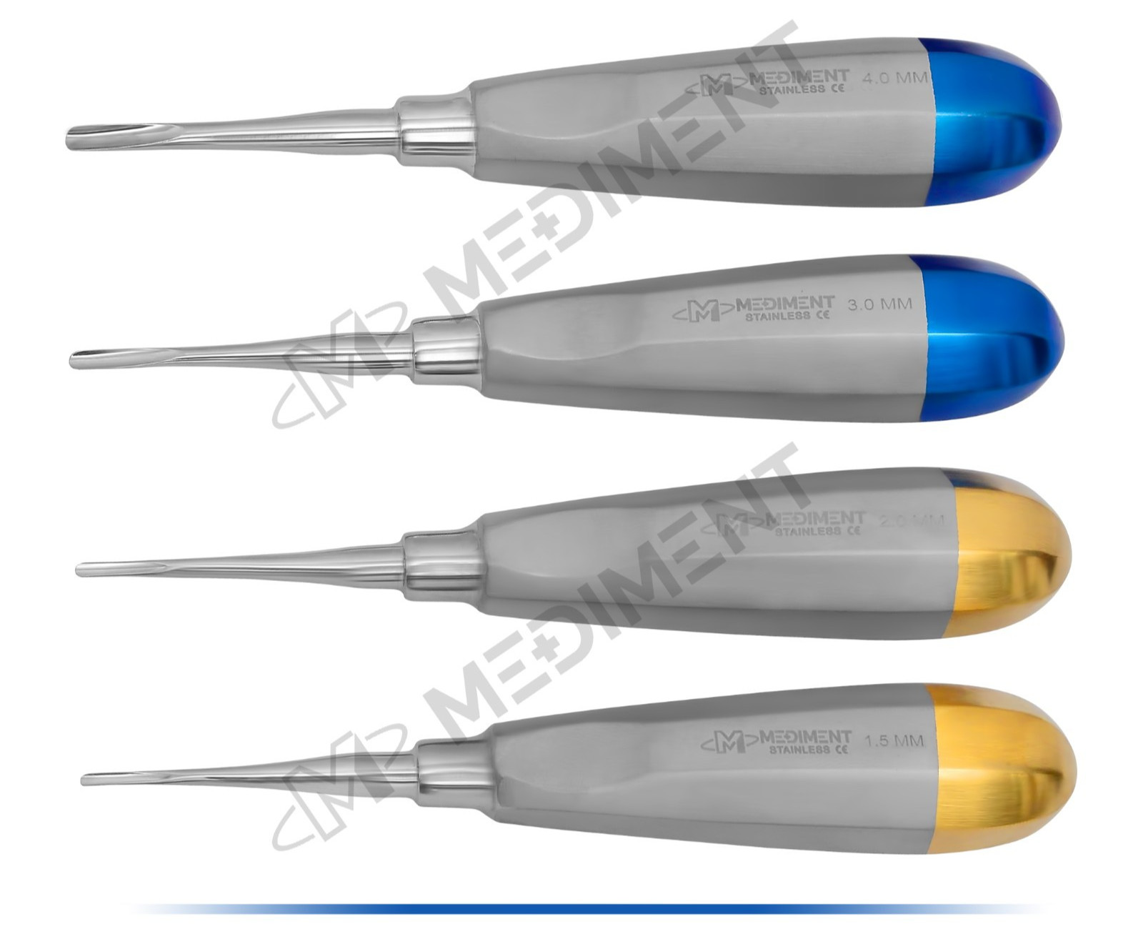 Dental Elevators Tooth Extraction Luxating Root Tip Set of 4 Dental German