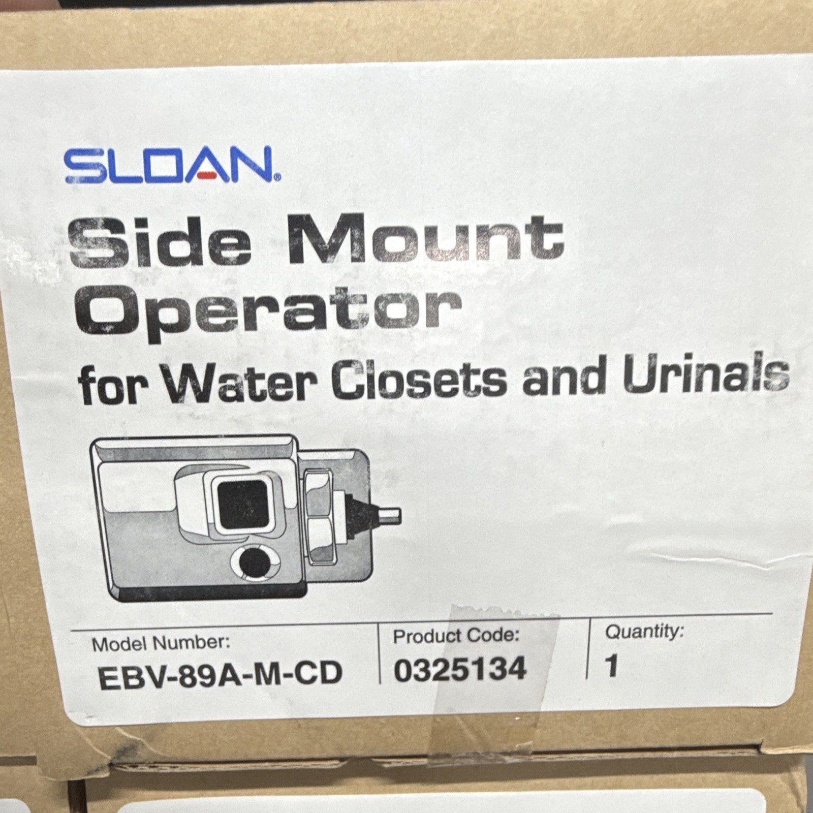 Sloan EBV-89A-M-CD Side Mount Operator Automatic Solenoid for WC & Urinals