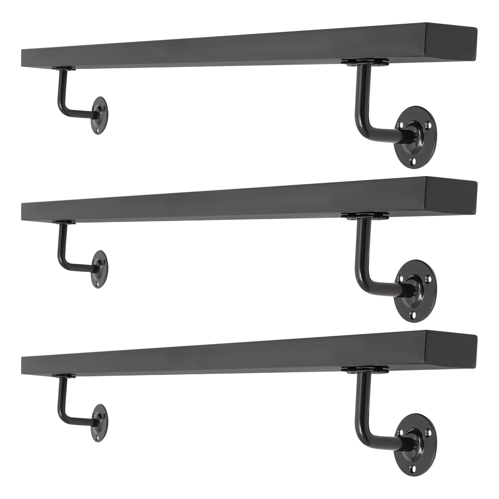 Stainless Steel Stair Rail 101×9.8cm – Baking Paint Wall Mount, 90kg Capacity